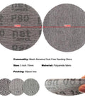 3 Inch Mesh Sandpaper Discs Hook Loop Dust-Free Sanding Discs for Wood Metal Drywall 80 Grit 20 Pcs Ultra Clean Workspace Anti Clogging Long Life