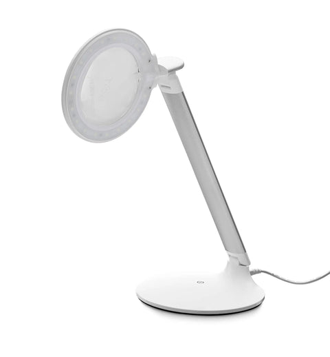High Visibility Dimmable LED Magnifying Desk Lamp With 2X Lens 5 Dioptre Bright Daylight LEDs perfect for crafts.