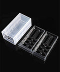 Drawer Style 24 Egg Holder For Refrigerator Double Layer Plastic Egg Storage Box clear trays on black background
