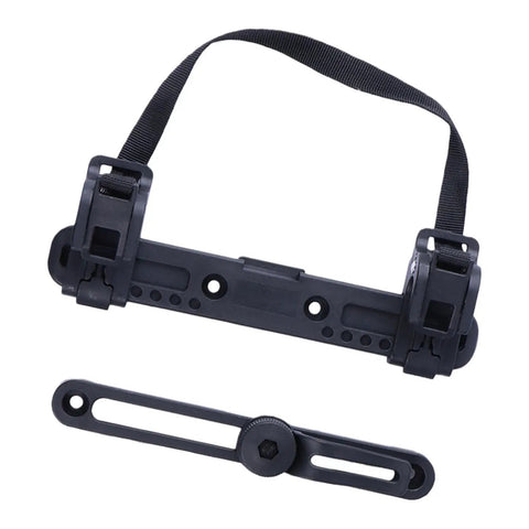 Beefy Heavy Duty Bike Bag Mounting Clip With Tool Free Release for High Load Capacity, black nylon with reinforced stitching