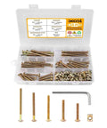110 Piece M6 Hex Socket Head Cap Screw Kit For Cribs And Bunk Beds Replacement Hardware With Assorted Lengths 35 45 55 65 80 Mm
