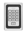 Front view of RFID keypad from Heavy Duty 600Lb Magnetic Door Lock Kit With RFID Keypad Remotes Exit Button ID Card Reader And 110 240VAC To 12VDC Power Supply For Easy Secure Access Control Boss Level Security And Remote Unlock Capability Programmable Access Levels