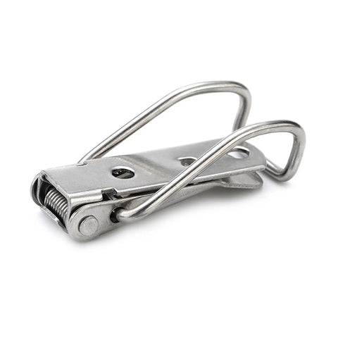 Heavy Duty Mild Steel Cabinet Hasp Lock Set With Built Tough Spring Loaded Latch, detailed view, 74x20 mm size, for sliding doors