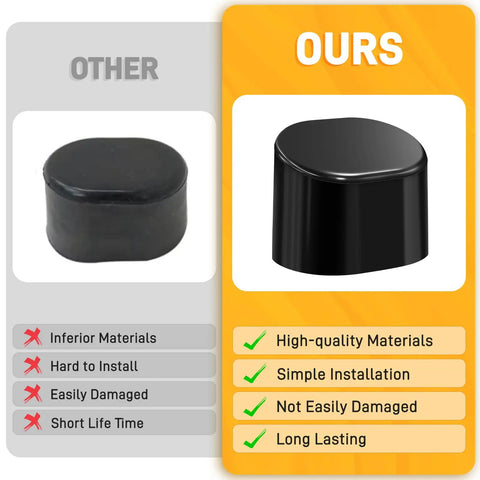 Comparison of Heavy Duty Rubber Foot Pads For Table Saw Stand and Miter Saw Base with inferior and high-quality options.