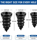Rubber nails in three sizes from 72 Piece Tire Repair Kit with Rubber Nails in Three Sizes, Storage Box and Screwdriver for Cars, Trucks, Motorcycles and More, Complete Puncture Repair Kit for On The Go Maintenance.