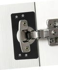 Stainless Steel Hinge Repair Plates Kit 2 Pack For Cabinets And Furniture Durable Mending Plates Easy Install Quick Fix on cabinet door