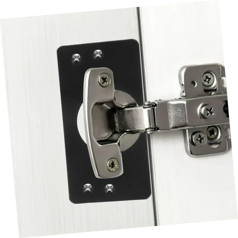 Stainless Steel Hinge Repair Plates Kit 2 Pack For Cabinets And Furniture Durable Mending Plates Easy Install Quick Fix on cabinet door