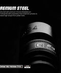 Close-up of Fifteen Sixteenth Inch Universal Swivel Impact Socket For Half Inch Drive Six Point SAE Heavy Duty Chrome Moly Steel.