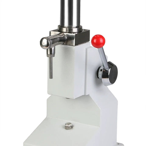 Manual Paste And Liquid Filler Machine A03, 5-50ml Adjustable Bottle Filler with dispensing nozzle and red lever handle