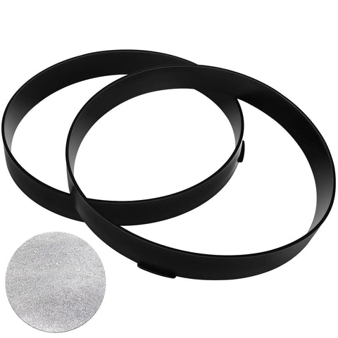 Two Round Stepping Stone Molds For Concrete Pavers Reusable Plastic Path Maker Kit For DIY Garden Paths Walkways Patios And Courtyards