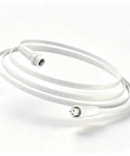 Heavy Duty 10 Foot Extension Cord For Govee Prism Outdoor Lights Plug And Play Three Pin Design with flexible white weatherproof shell.