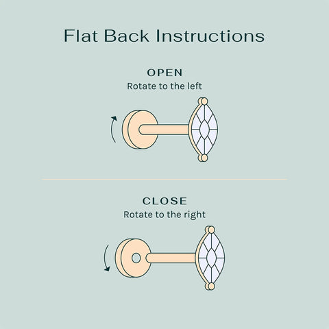 Go To 3mm Ball Stud Earrings With Flatback Disc, 925 Silver Post, 14K Gold Plated Yellow Gold Finish For Everyday Wear, Comfortable All Day And Night, Screw In Flatback Design, Durable And Bright. flat back open/close instructions