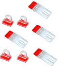 Clear 4 Pack Self Adhesive Latches Tiny Plastic Hinges for Cabinets Crafts Aquariums Glass Tile Projects, Easy Install and Secure Closure, Transparent 0.43 X 0.35 X 0.51 Inches.