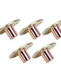 Five Pack Three Hole T Nuts With Round Base Flange Aluminum Alloy Tee Nut For Wood Furniture Fixing M8 Thread Brad Hole Tee Nut Replacement