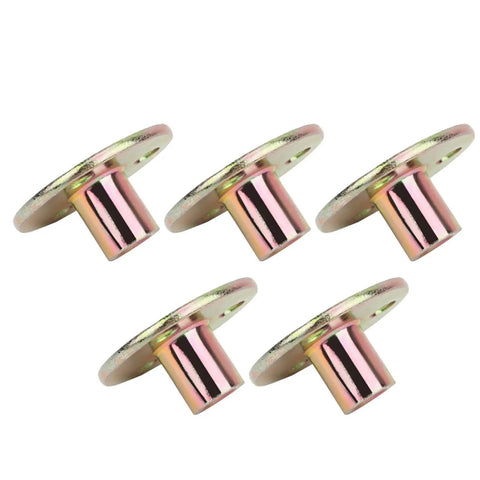 Five Pack Three Hole T Nuts With Round Base Flange Aluminum Alloy Tee Nut For Wood Furniture Fixing M8 Thread Brad Hole Tee Nut Replacement