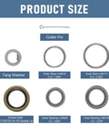 Heavy Duty Axle Bearing Kit For 3500 Lb EZ Lube Spindle 84 Includes Inner Bearings L68149 L68111 Outer Bearings L44649 L44610 Grease