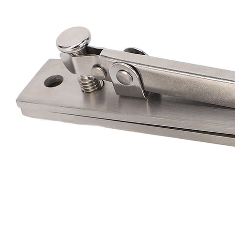 Close-up of Stainless Steel Concealed Door Hinge with Thickened Pivot for 360 Degree Rotation, showing pivot mechanism and spring detail.