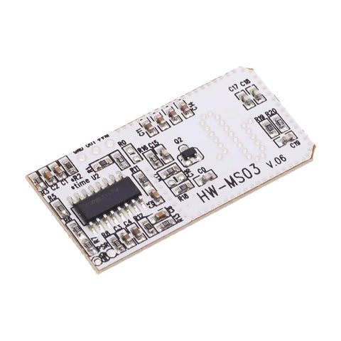 Microwave Sensing Module For Garage Lighting And Building Automation, Compact Single Board Motion Detector With High Frequency Transceivers For Space Constrained Installations, Suitable For Security, Outdoor And Commercial Residential Use, white PCB module