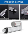 Heavy Duty 12V Electric Linear Actuator, 6 Inch Stroke, 220 Lbs Capacity, Fast 0.47 Inches Per Second Travel, Includes Mounting Bracket