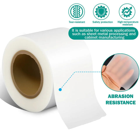 Roll of Urethane Die Protection Film For Press Brake Dies, Scratch And Dent Guard For Metal Forming, 4in x.020in x 100ft, abrasion resistance