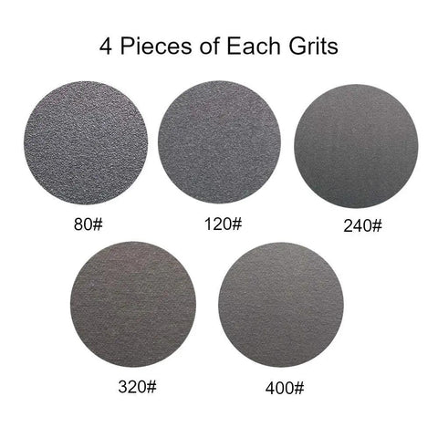 Grit levels in Three Eighths Inch By Thirteen Inch Sanding Belts 20 Pack With 80 120 240 320 400 Grits for woodworking and metal polishing
