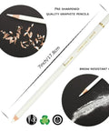 Three Pack White Charcoal Pencil Set For Drawing Sketching Shading Blending And Highlights On Dark Paper Top Notch Pro Grade