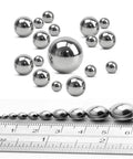 304 Stainless Steel Precision Bearing Balls Set, 12 Sizes, Smooth Finishes, 600 Pieces For Bicycle Bearings And DIY Projects, Rust Resistant Beefy Pro Grade Ball Assortment Kit, assorted sizes on ruler