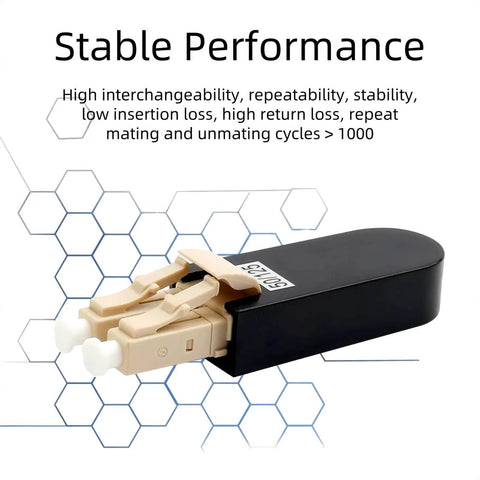 Multimode LC Loopback Fiber Optic Adapter For Equipment Testing And Simulation with durable PEI shell and ceramic sleeve