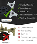 Seentech metal-core motor coupling kit for Whirlpool/Kenmore washers; white plastic arms and black wheel front view.