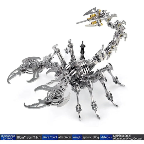 3D Metal Puzzle For Adults Articulated Mechanical Scorpion Model Kit In Alloy And Stainless Steel With Movable Joints DIY Building Set