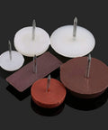High Grade Plastic Furniture Nail Glides And Wood Floor Tile Protectors; 7 varied sizes and colors for furniture leg use.