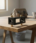 Premium Adjustable Hole Positioning Jig With Stainless Steel Sleeves For Accurate Doweling And Cabinet Assembly on wooden table, showing precision features.