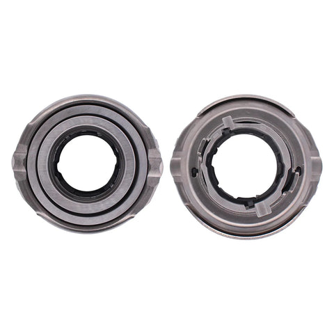 Two metal clutch release bearings for Focus transmission, front and rear views.