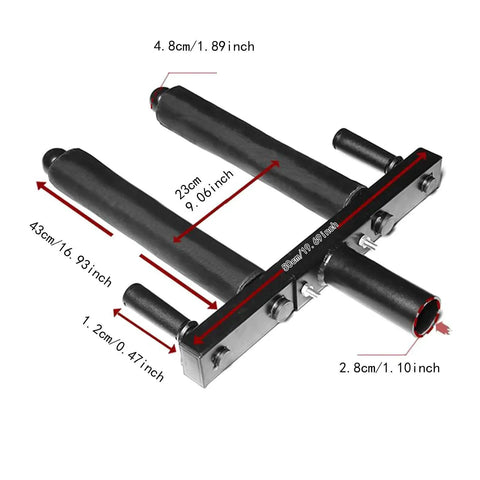 Shoulder Press Handle For Home Gym, Ergonomic Barbell Attachment For Shoulder Chest And Back Training, Steel Alloy Build, Fits 25mm Barbells