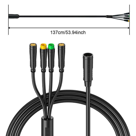 Ebike Controller Kit With Waterproof Wiring Harness For Display Brake And Thumb Throttle Conversion Electric Bike Accessories Cable