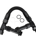 Premium Dual Inlet Fuel Line Kit With 8 An Male Flare Thread And 7/8" Size Built For Holley 4150 Carburetors Super Tough Black Finish That Nails The Look Plus Easy Swap Install For Your Ride, black fuel line