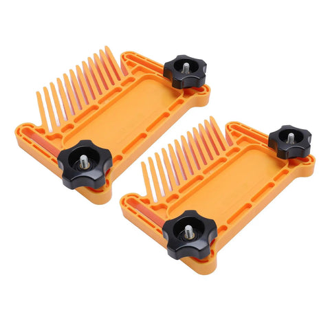 Adjustable Featherboard And Router Table Fence For Table Saw Or Band Saw To Stop Kickback Dead Keep Your Stock Locked Tight Boost Shop Precision And Nail Safer Cuts With Heavy Duty Clamping Grip, featuring a pair of orange ABS nylon boards.
