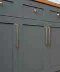 Champagne Bronze Cabinet Pulls With 7.6 Inch Center To Center Spacing Zinc Alloy Modern Handles on gray kitchen cabinets