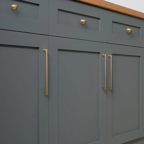 Champagne Bronze Cabinet Pulls With 7.6 Inch Center To Center Spacing Zinc Alloy Modern Handles on gray kitchen cabinets