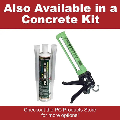 Two-Part Epoxy Adhesive Paste For Concrete Crack Repair And Anchoring, Heavy-Duty Moisture-Resistant Gray 8.6 Oz Cartridge with Applicator