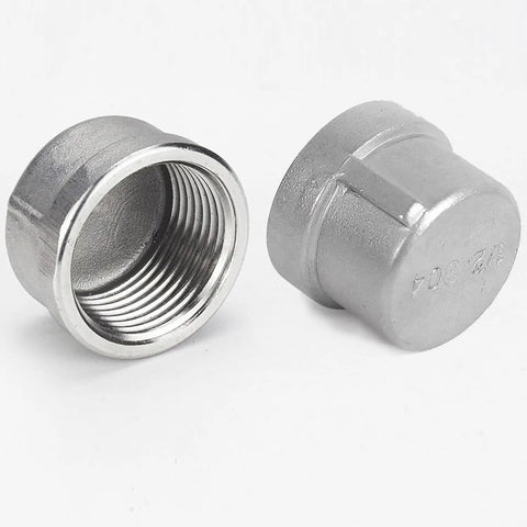 Heavy Duty 304 Stainless Steel Pipe Cap NPT Female Threaded Fitting 1 Inch Pack Of 2 Built To Last For Water Lines And Air Systems Leakproof End Cap Industrial Plumbing