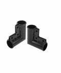 Chain Link Fence Gate Corner Elbow For One And Three Eighths Inch Posts Black Aluminum 4 Pack Rust Resistant Easy Install Brackets