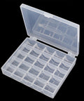 YEQIN bobbin box, transparent plastic organizer with 25 compartments for sewing machine bobbins