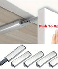 Magnetic Latches 4 Or 10 Pack 304 Stainless Steel Cabinet Hardware With Soft Close And Touch Release showing push-to-open function.