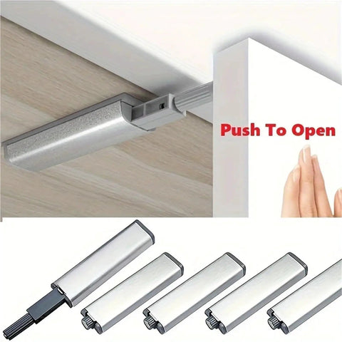 Magnetic Latches 4 Or 10 Pack 304 Stainless Steel Cabinet Hardware With Soft Close And Touch Release showing push-to-open function.