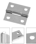 1 Inch Butt Hinge 20 Pack Heavy Duty 304 Stainless Steel Small Cabinet Hinges With Mounting Screws, silver, close-up