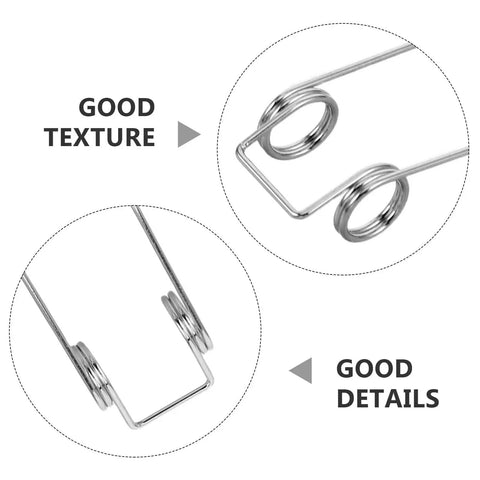 Solid 4pc Kettle Lid Torsion Spring Kit Made From Tough Stainless Steel For Easy DIY Repairs And Total Home Hacks To Fix Loose Lids Fast, close-up detail