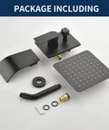Waterfall Tub Spout Shower Faucet Set With Tub And Shower Trim Kit And Rough In Valve Wall Mounted Shower System In Brushed Nickel parts