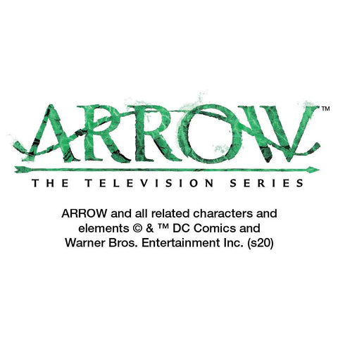 Image of the ARROW television series logo with stylized green text and copyright information