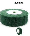 Green 6 Inch Non Woven Nylon Flap Wheel Disc 320 Grit Abrasive Buffing Tool For Metal Polishing Rust Removal And Paint Stripping